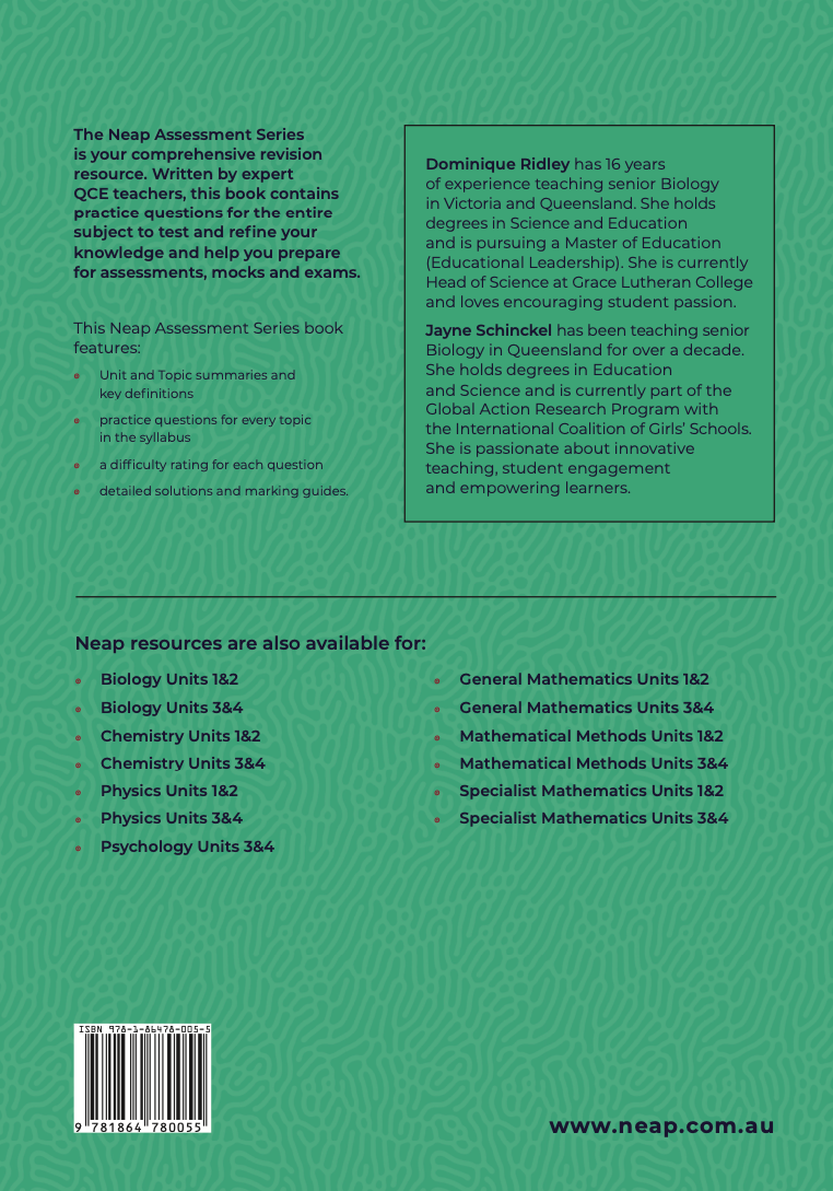 Neap Assessment Series: QCE Biology Units 3&4