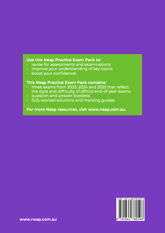 Neap Practice Exam Pack: NSW Year 12 Mathematics Standard 2 2026 Edition (3 Exams)