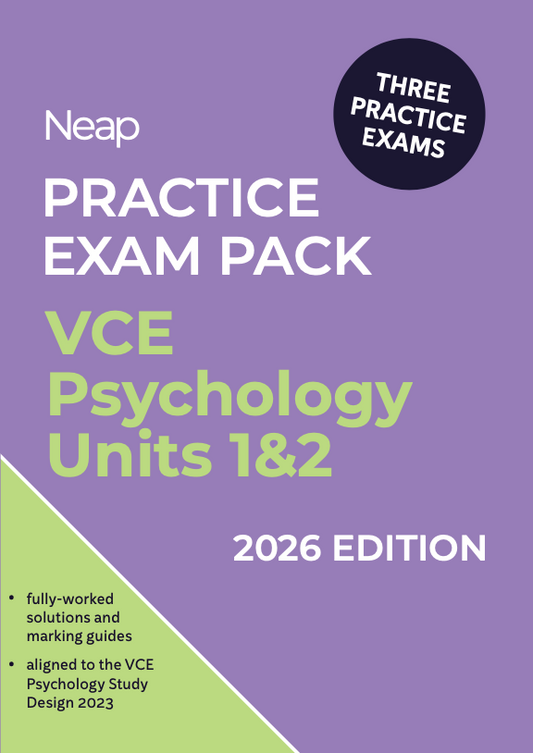 Neap Practice Exam Pack: VCE Psychology Units 1&2 2026 Edition (3 Exams)