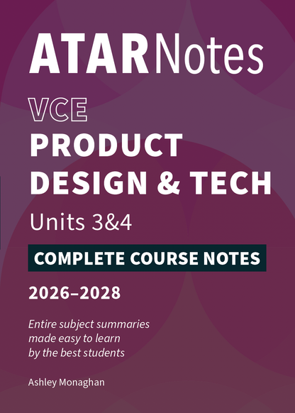 ATAR Notes VCE Product Design and Technology 3&4 Notes (2026-2028)