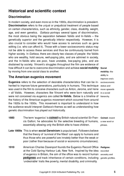 Text Guide: Gattaca by Andrew Niccol