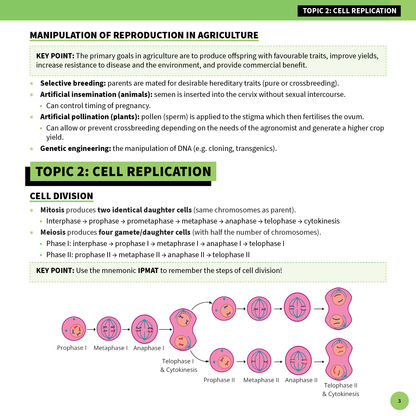 ATAR Notes HSC Year 12 Biology Summary Sheets (2025-2027)