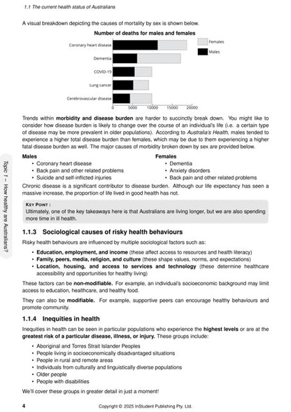 ATAR Notes HSC Year 12 Health and Movement Science Complete Course Notes (2025-2028)