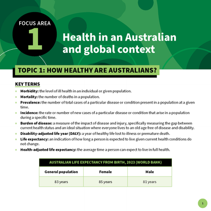 ATAR Notes HSC Year 12 Health and Movement Science Summary Sheets (2026-2028)