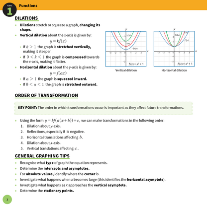 ATAR Notes HSC Year 12 Mathematics Advanced Summary Sheets (2025-2026)
