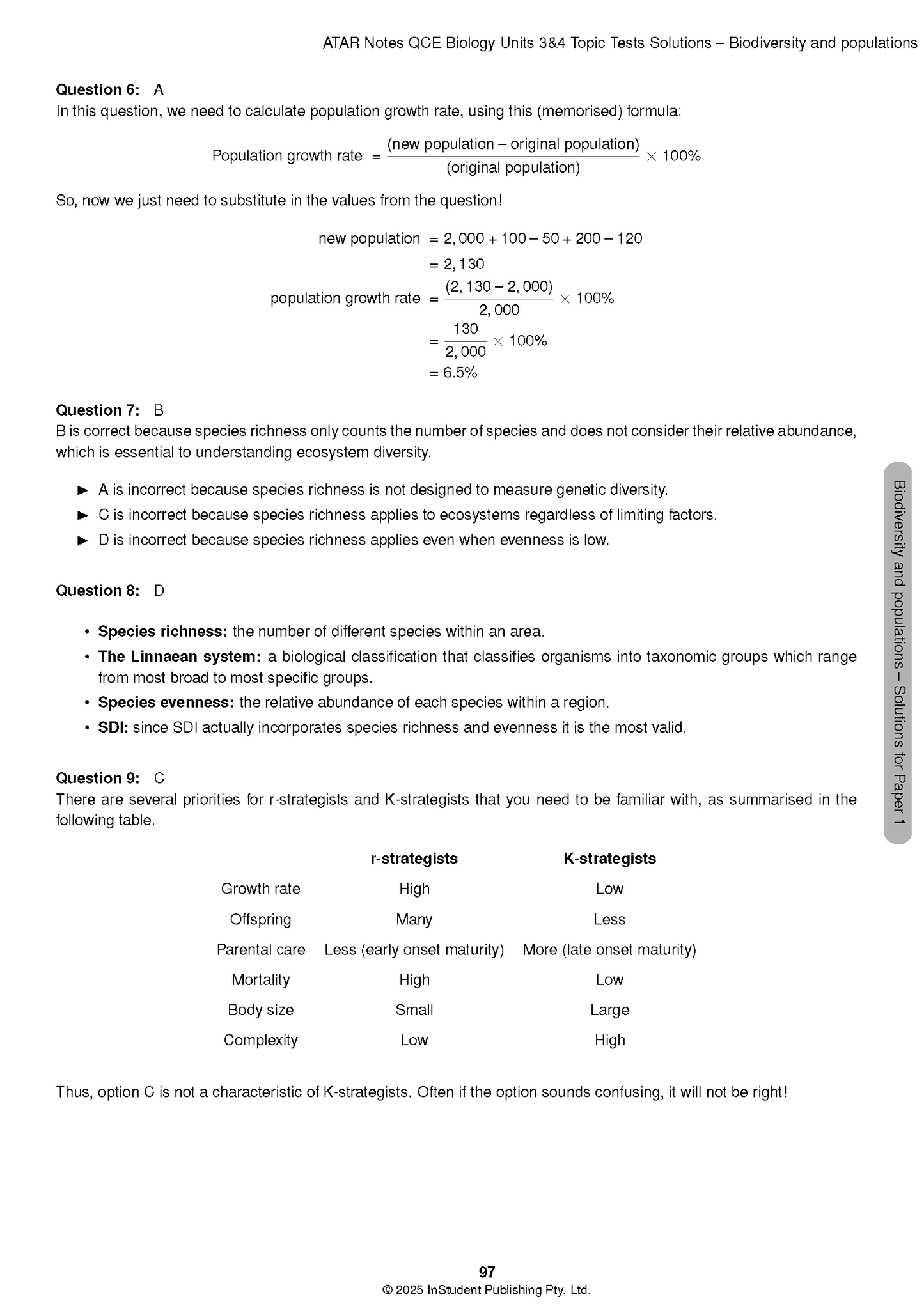 ATAR Notes QCE Biology 3&4 Topic Tests (2026-2028)