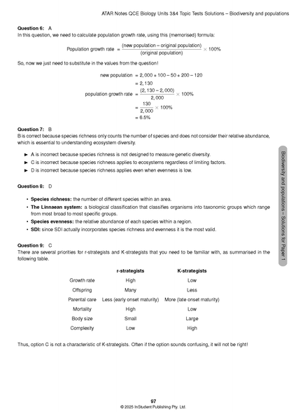 ATAR Notes QCE Biology 3&4 Topic Tests (2026-2028)
