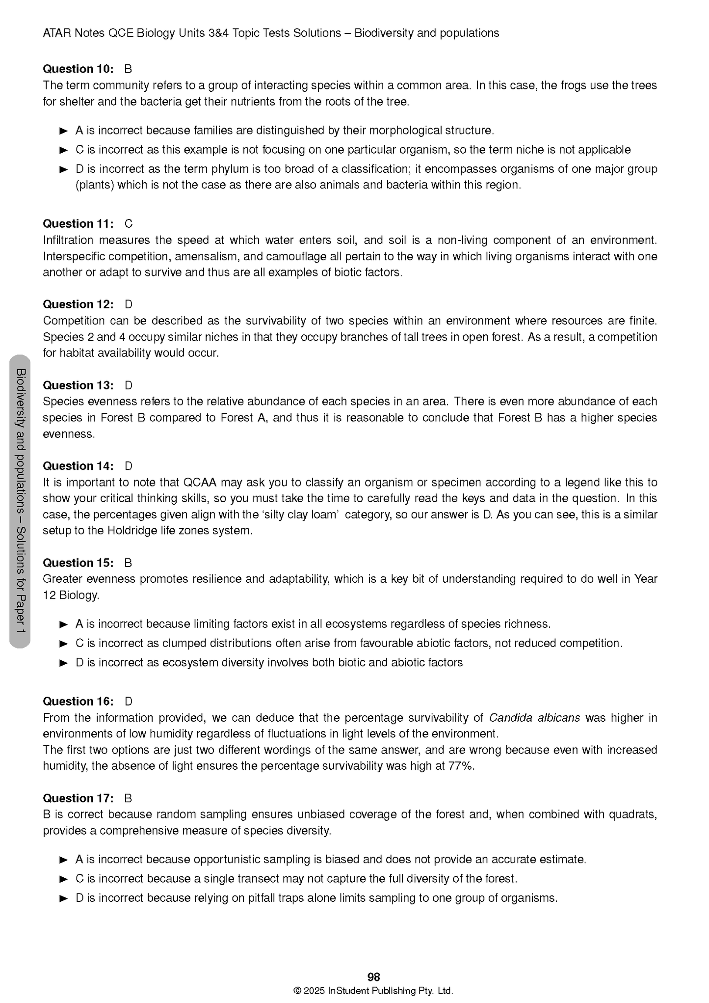 ATAR Notes QCE Biology 3&4 Topic Tests (2026-2028)
