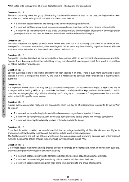 ATAR Notes QCE Biology 3&4 Topic Tests (2026-2028)