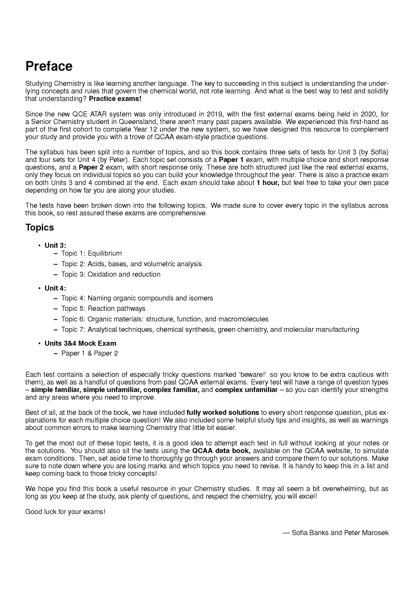 Top Marks QCE Chemistry 3&4 Bundle