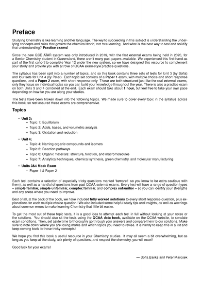 Top Marks QCE Chemistry 3&4 Bundle