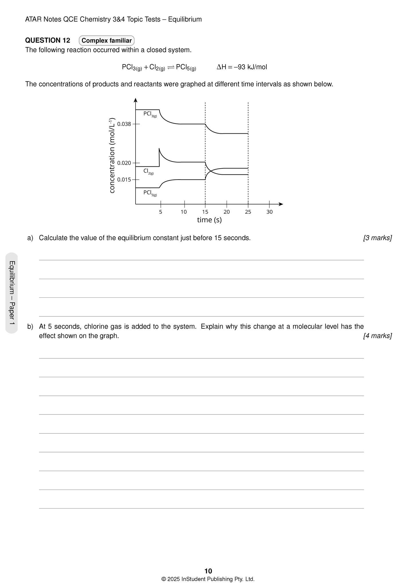ATAR Notes QCE Chemistry 3&4 Topic Tests (2026-2028)