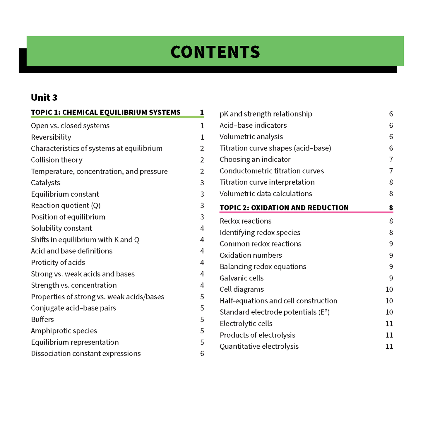 ATAR Notes QCE Chemistry 3&4 Summary Sheets (2026-2028)