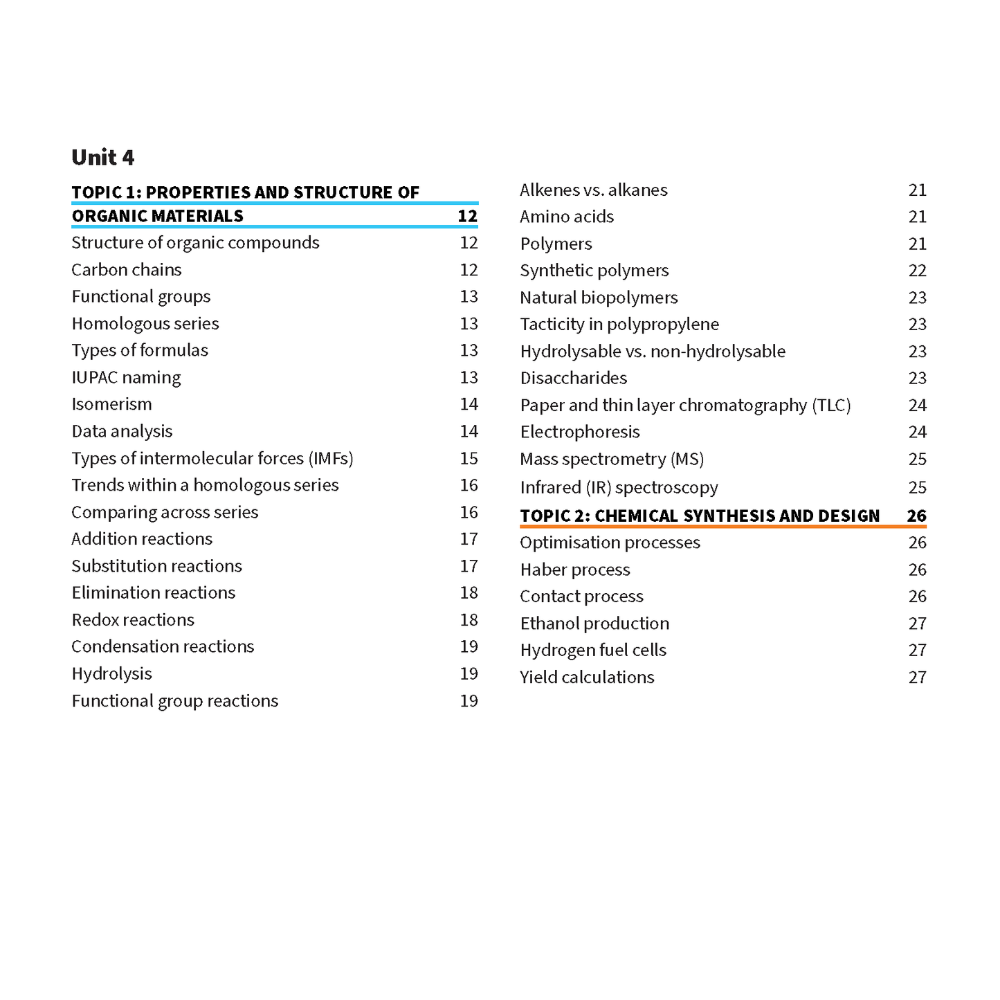ATAR Notes QCE Chemistry 3&4 Summary Sheets (2026-2028)