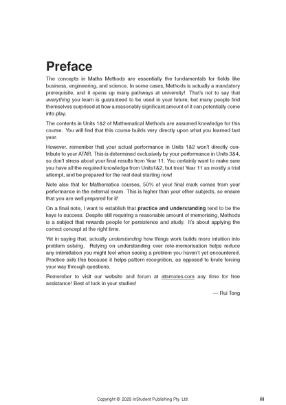 ATAR Notes QCE Maths Methods 3&4 Complete Course Notes (2026-2028)