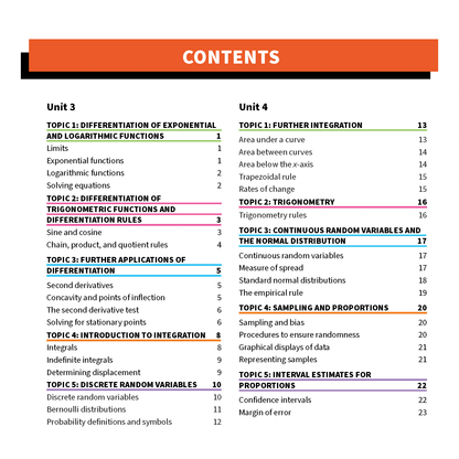 ATAR Notes QCE Maths Methods 3&4 Summary Sheets (2026-2028)