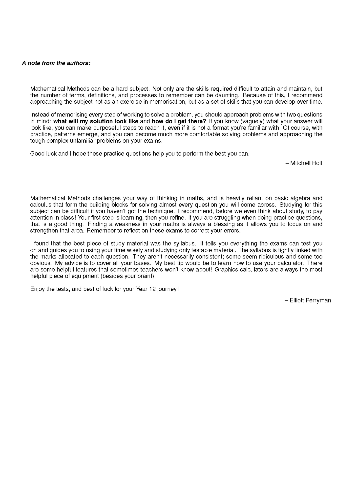 ATAR Notes QCE Maths Methods 3&4 Topic Tests (2026-2028)