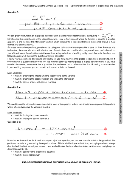 ATAR Notes QCE Maths Methods 3&4 Topic Tests (2026-2028)