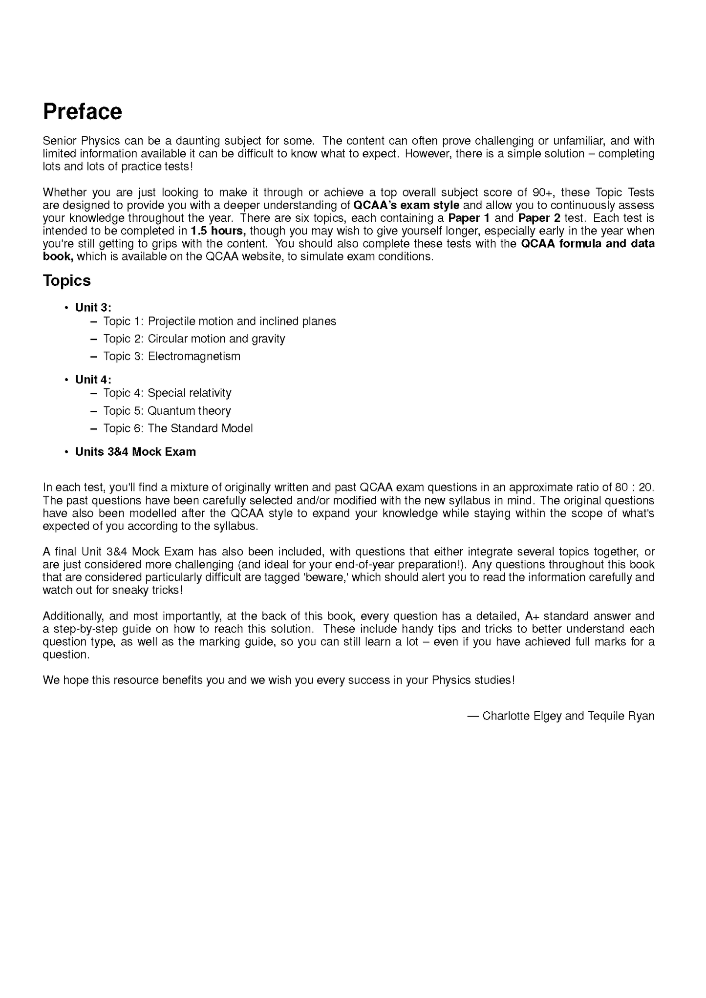 ATAR Notes QCE Physics 3&4 Topic Tests (2026-2028)