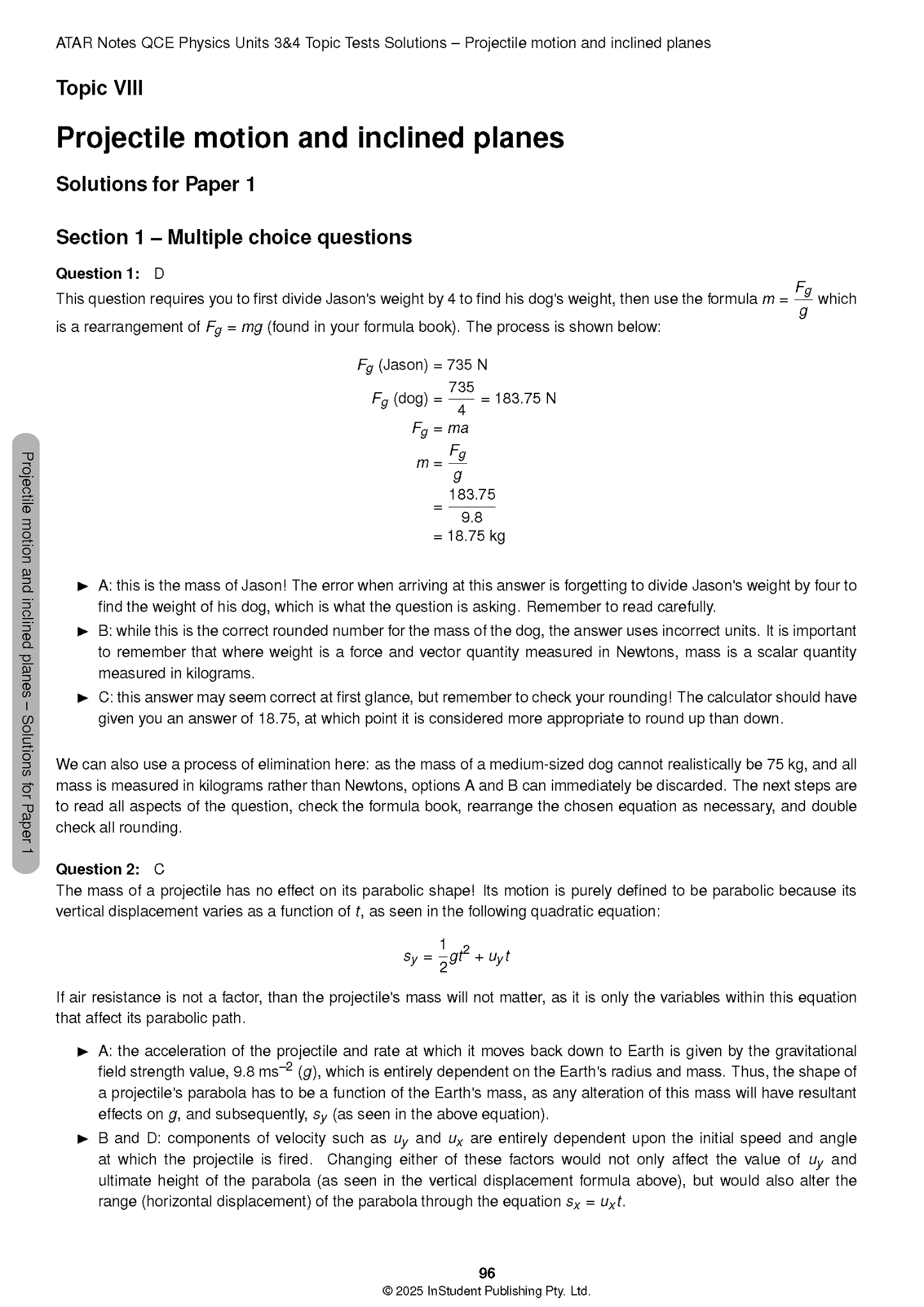 ATAR Notes QCE Physics 3&4 Topic Tests (2026-2028)