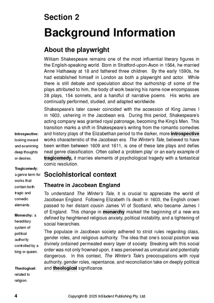 ATAR Notes Text Guide: The Winter's Tale by William Shakespeare