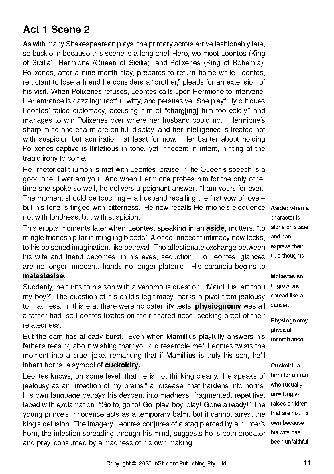 ATAR Notes Text Guide: The Winter's Tale by William Shakespeare