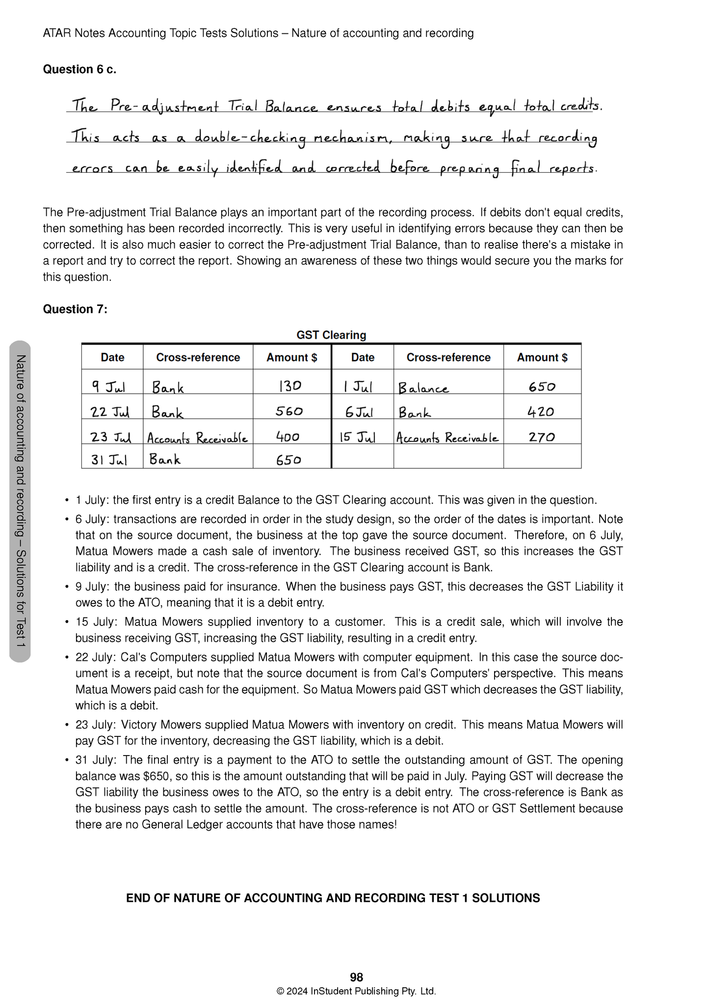 ATAR Notes VCE Accounting 3&4 Topic Tests (2025–2027)