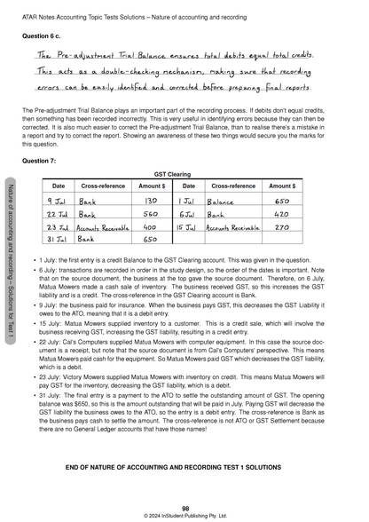 ATAR Notes VCE Accounting 3&4 Topic Tests (2025–2027)