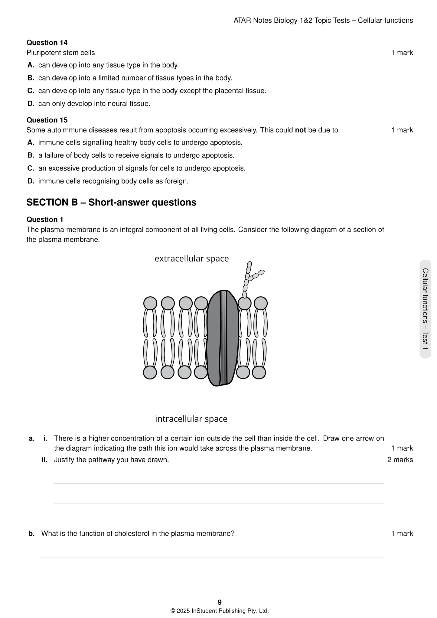 ATAR Notes VCE Biology 1&2 Topic Tests (2025-2026)