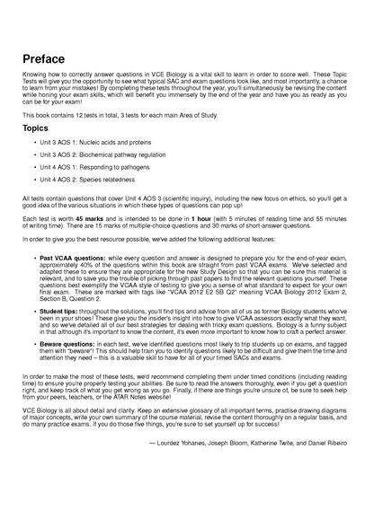 Top Marks VCE Biology 3&4 Bundle