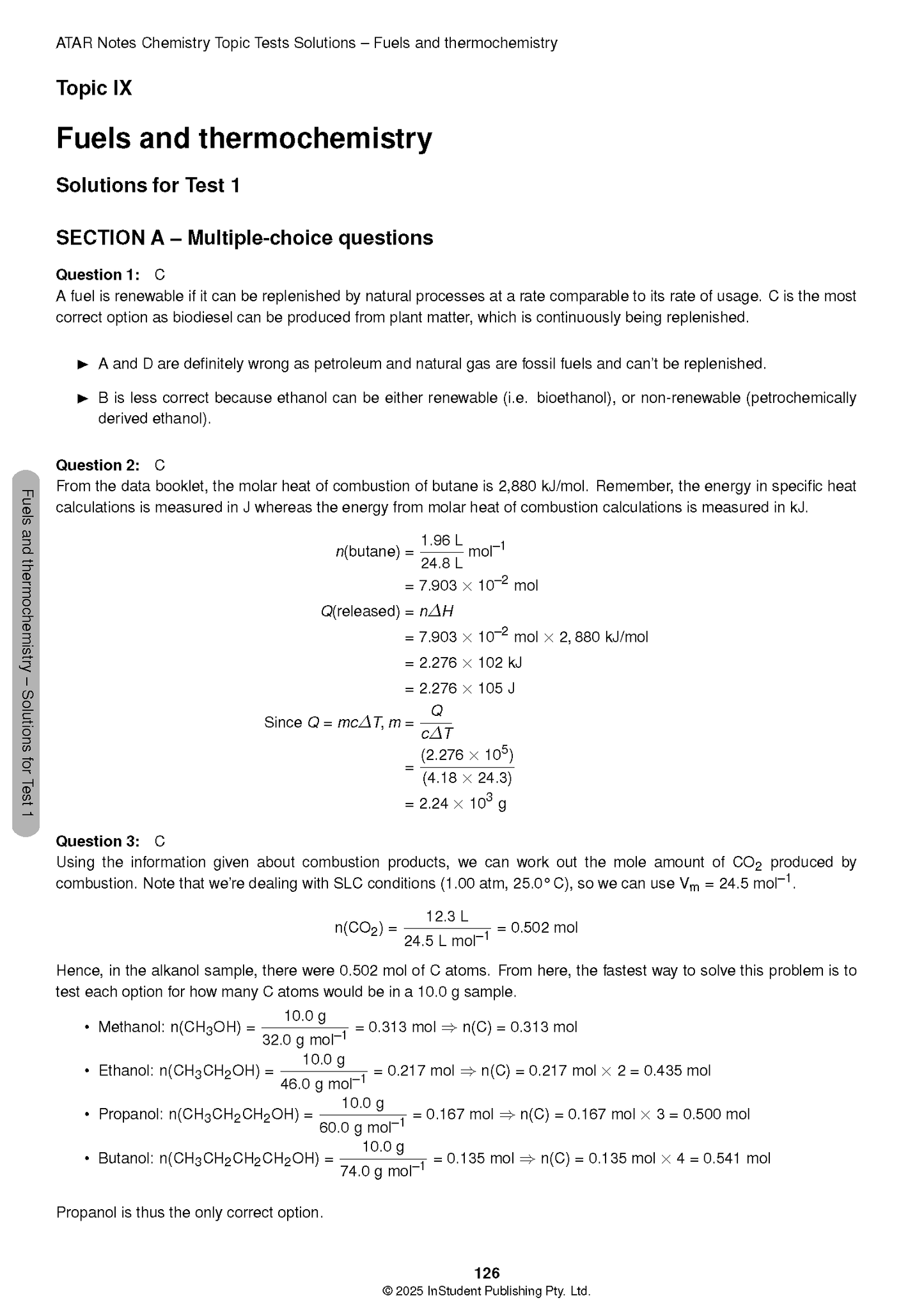ATAR Notes VCE Chemistry 3&4 Topic Tests (2025-2027)