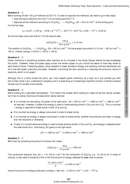 ATAR Notes VCE Chemistry 3&4 Topic Tests (2025-2027)