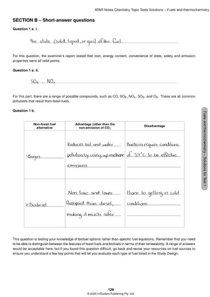ATAR Notes VCE Chemistry 3&4 Topic Tests (2025-2027)