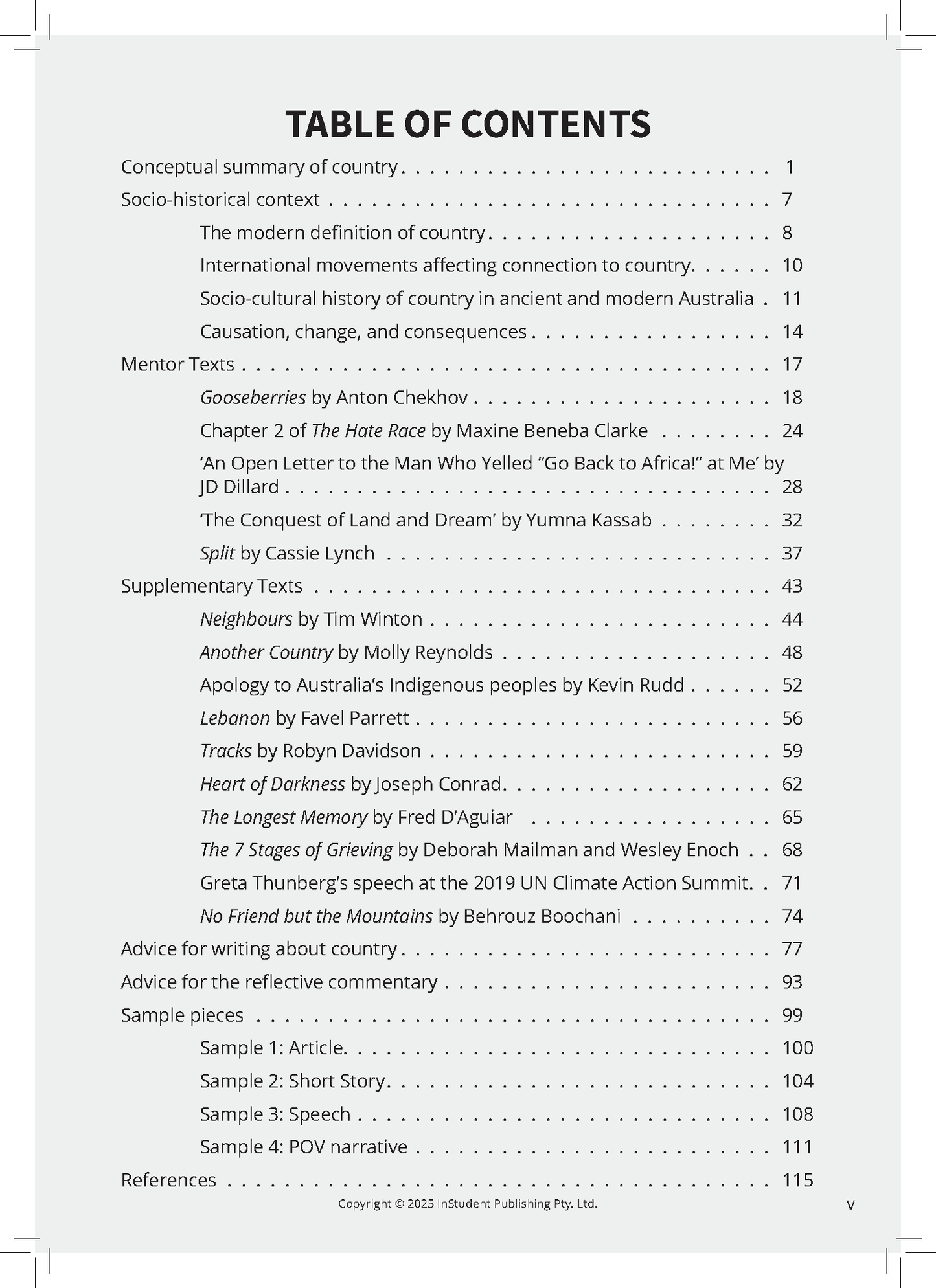 ATAR Notes VCE English 3&4 Frameworks Guide: Writing about country (2026 Edition)