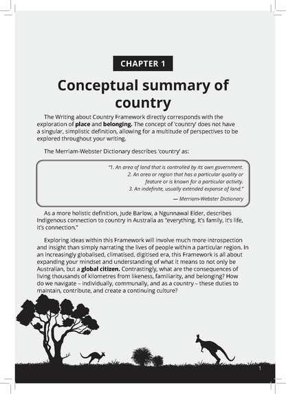 ATAR Notes VCE English 3&4 Frameworks Guide: Writing about country (2026 Edition)