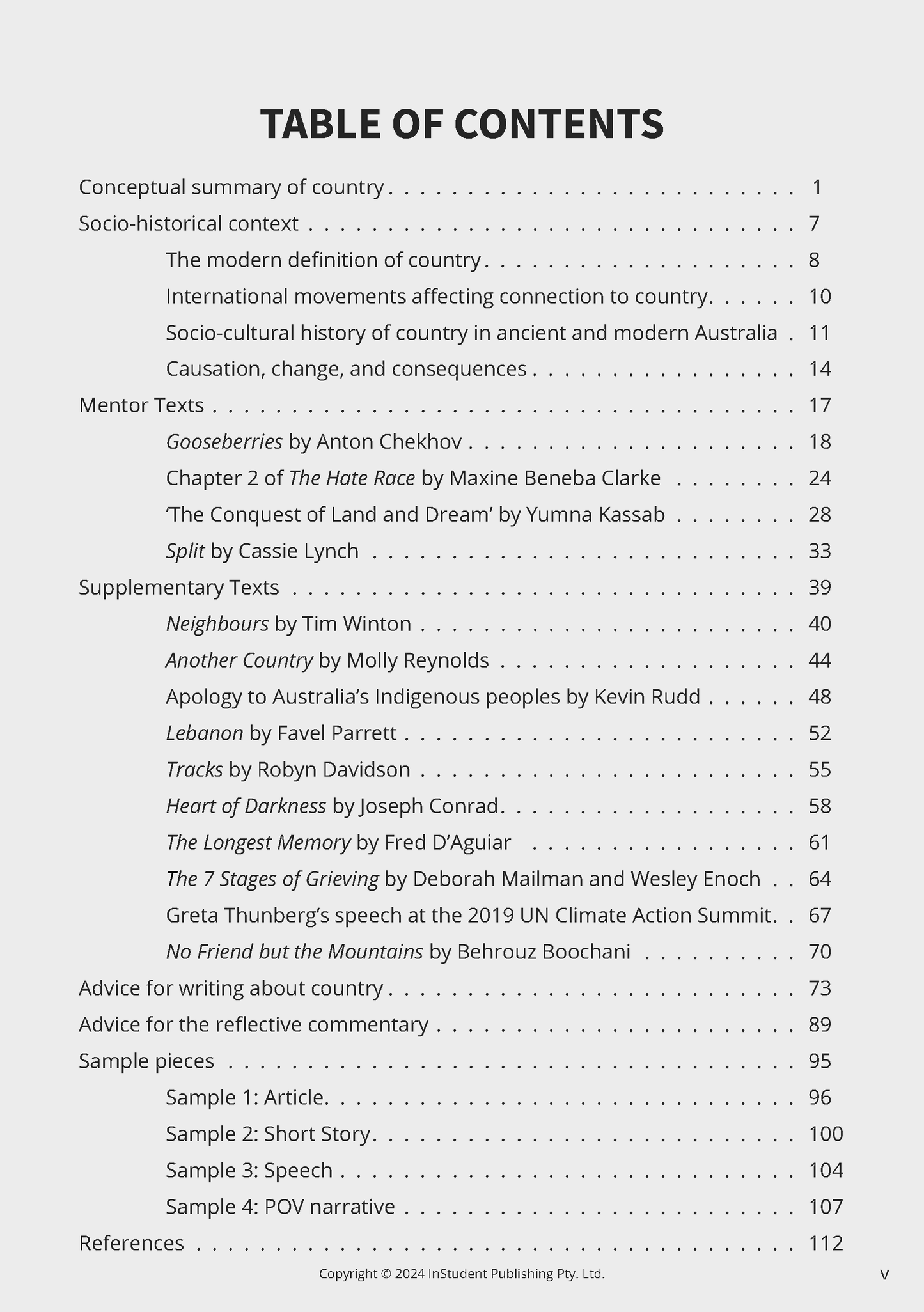 ATAR Notes VCE English 3&4 Frameworks Guide: Writing about country (2025 Edition)