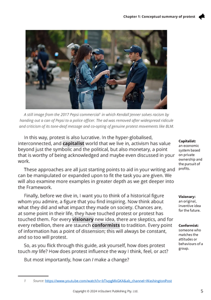 ATAR Notes VCE English 3&4 Frameworks Guide: Writing about protest (2025 Edition)