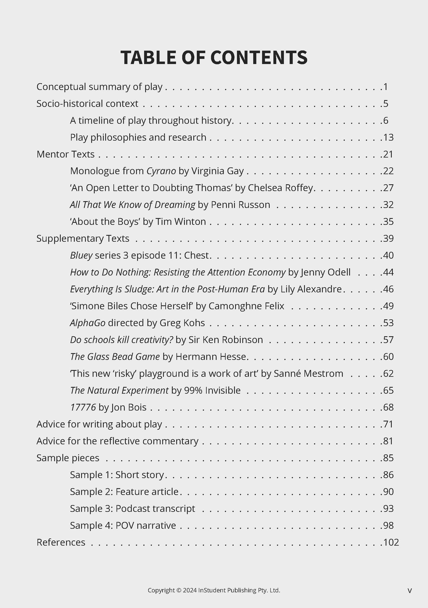 ATAR Notes VCE English 3&4 Frameworks Guide: Writing about play (2025 Edition)