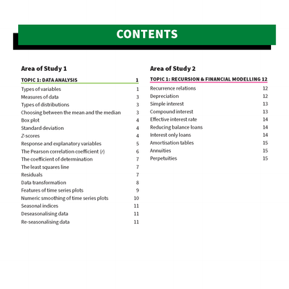 ATAR Notes VCE General Maths 3&4 Summary Sheets (2025-2027)