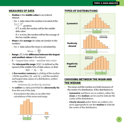 ATAR Notes VCE General Maths 3&4 Summary Sheets (2025-2027)