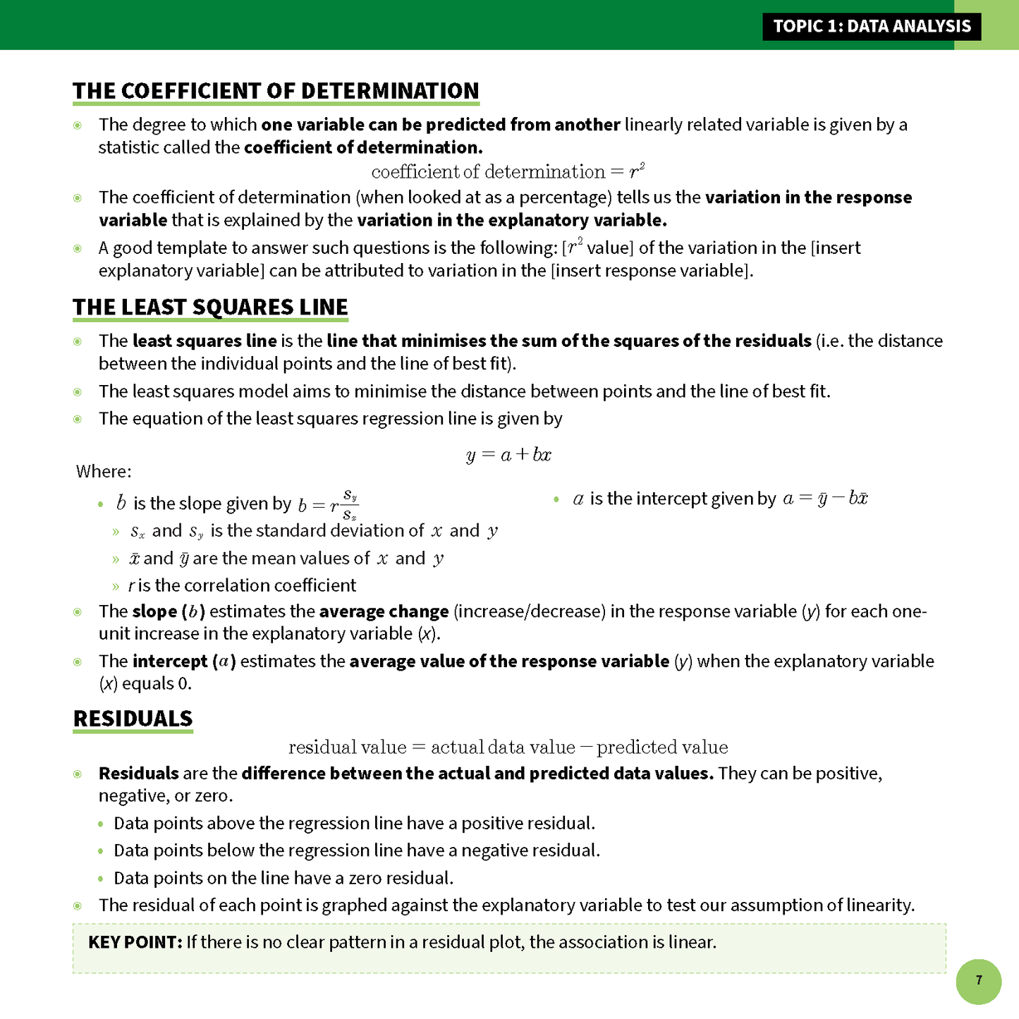 ATAR Notes VCE General Maths 3&4 Summary Sheets (2025-2027)