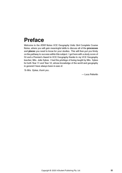 ATAR Notes VCE Geography 3&4 Complete Course Notes (2025-2026)