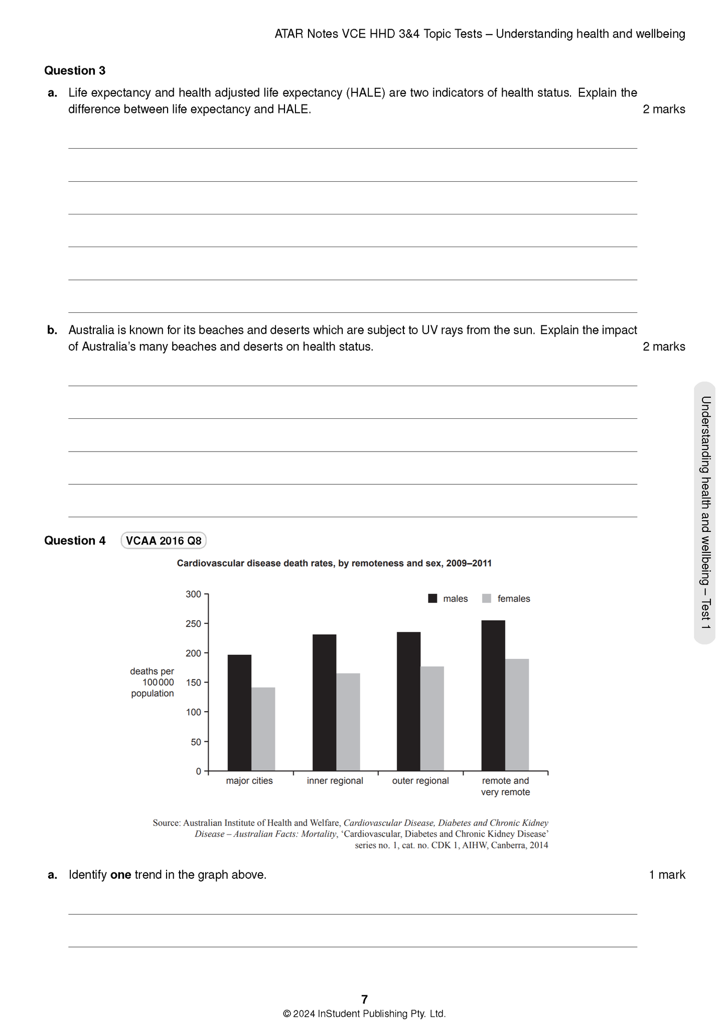 ATAR Notes VCE Health and Human Development (HHD) 3&4 Topic Tests (2025-2027)