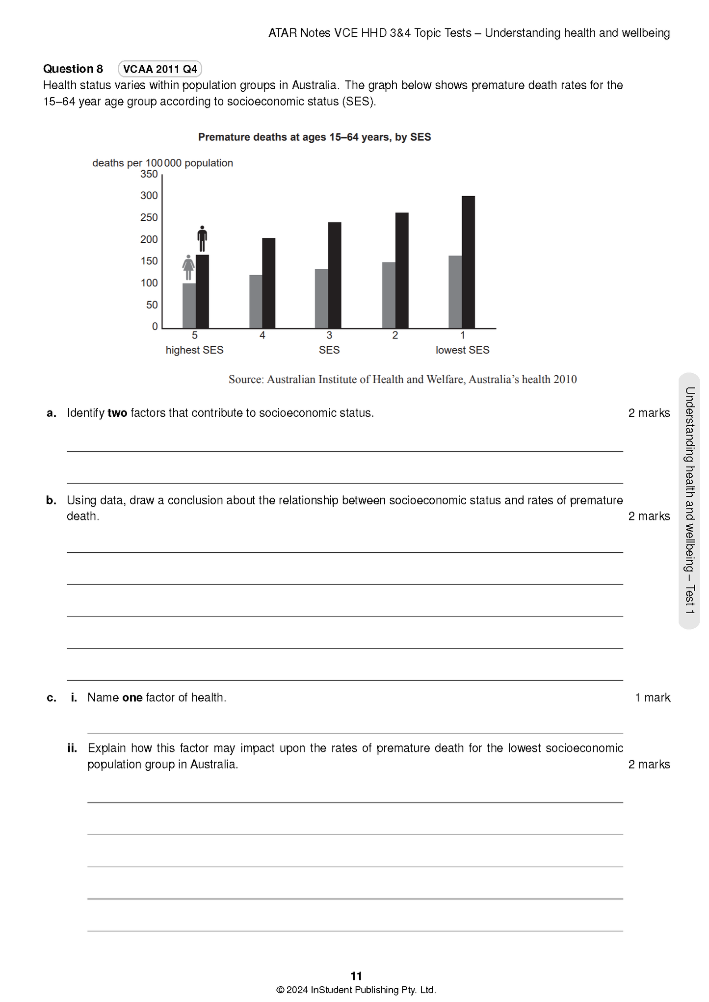 ATAR Notes VCE Health and Human Development (HHD) 3&4 Topic Tests (2025-2027)