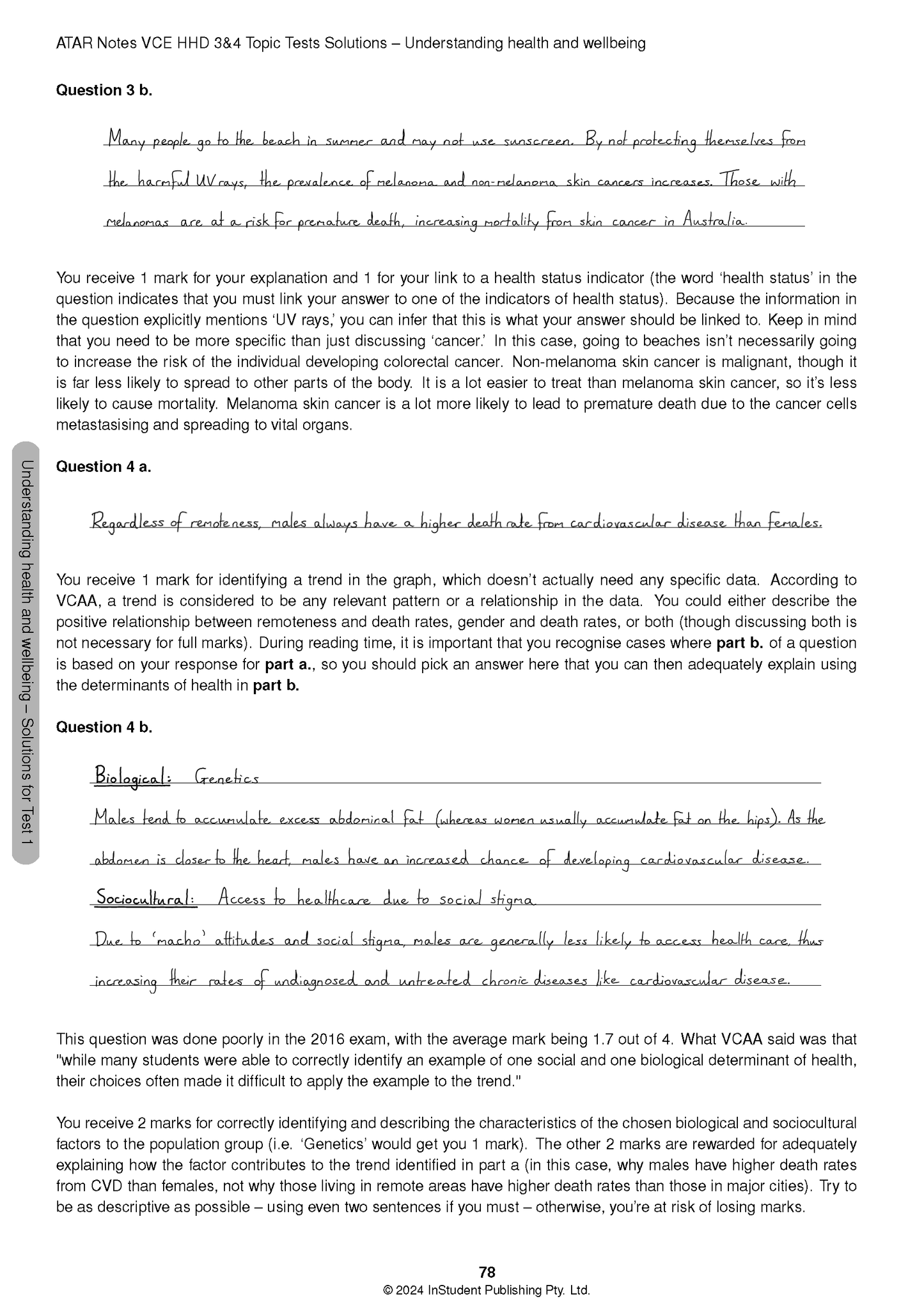 ATAR Notes VCE Health and Human Development (HHD) 3&4 Topic Tests (2025-2027)