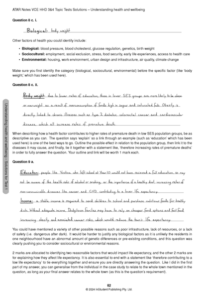 ATAR Notes VCE Health and Human Development (HHD) 3&4 Topic Tests (2025-2027)