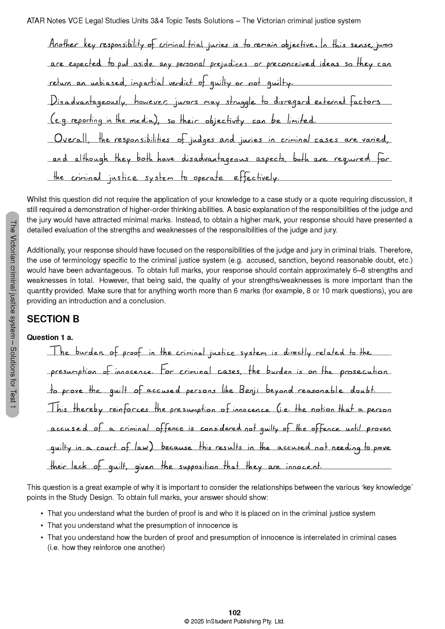 ATAR Notes VCE Legal Studies Units 3&4 Topic Tests (2026-2028)