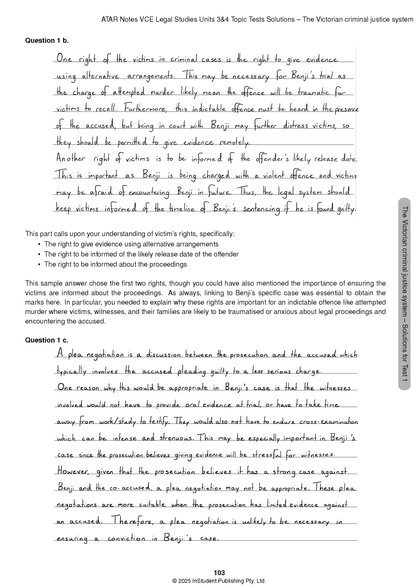 ATAR Notes VCE Legal Studies Units 3&4 Topic Tests (2026-2028)