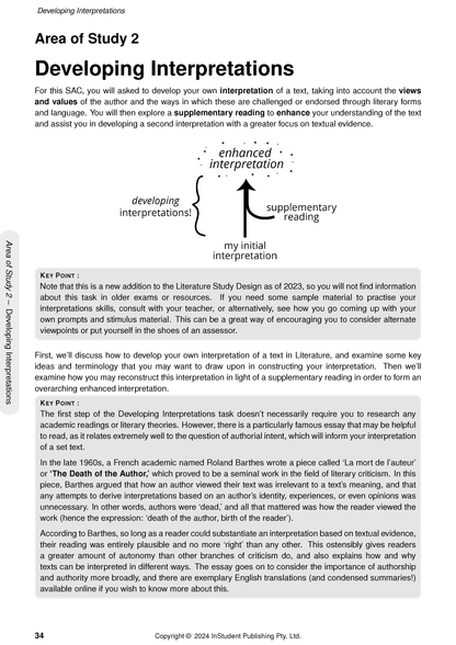 ATAR Notes VCE Literature 3&4 Notes (2024-2026)