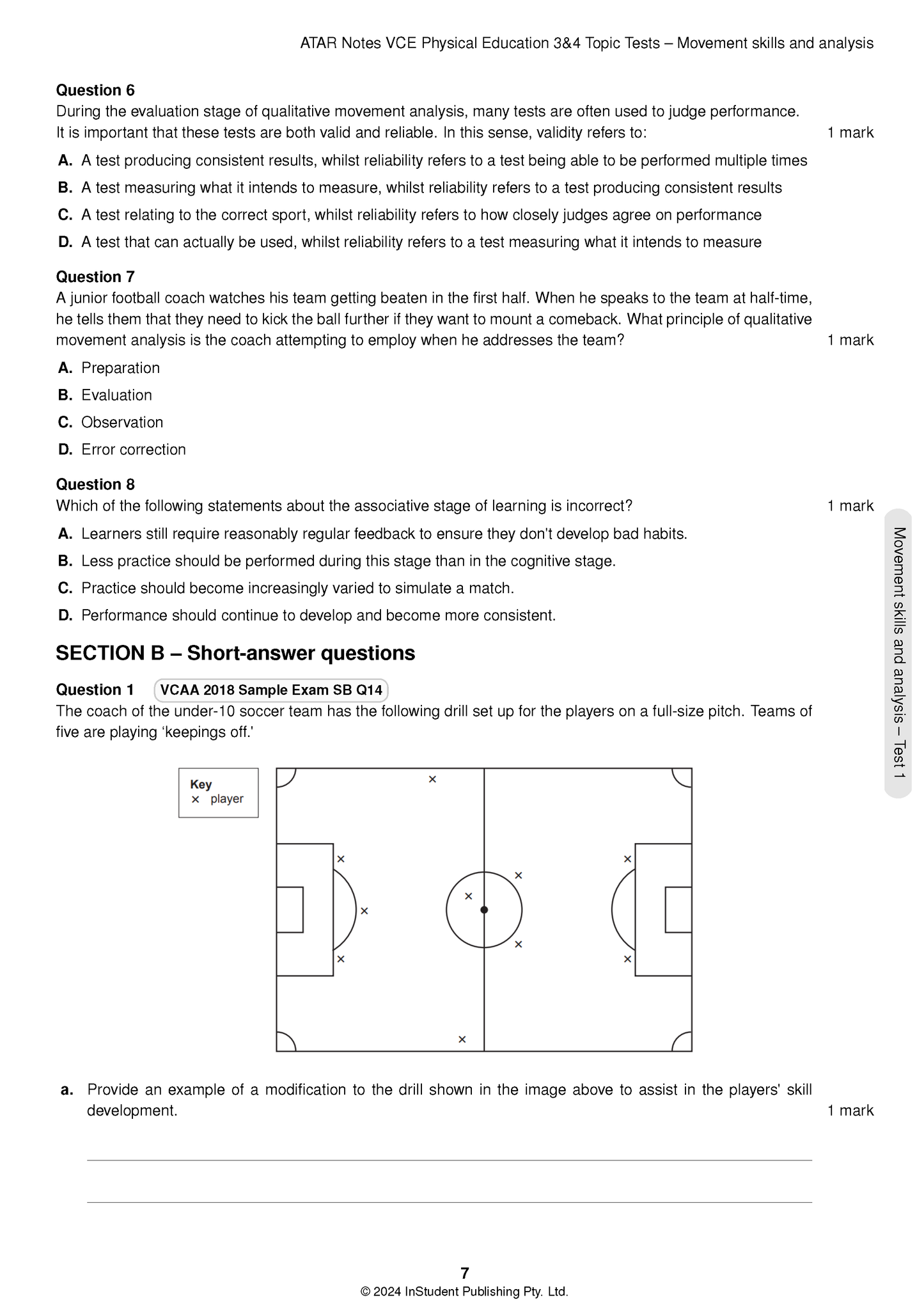 ATAR Notes VCE Physical Education (PE) 3&4 Topic Tests (2025–2027)